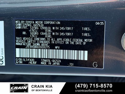 2025 Toyota 4Runner SR5 - 4WD / CLEAN CARFAX / ONE OWNER