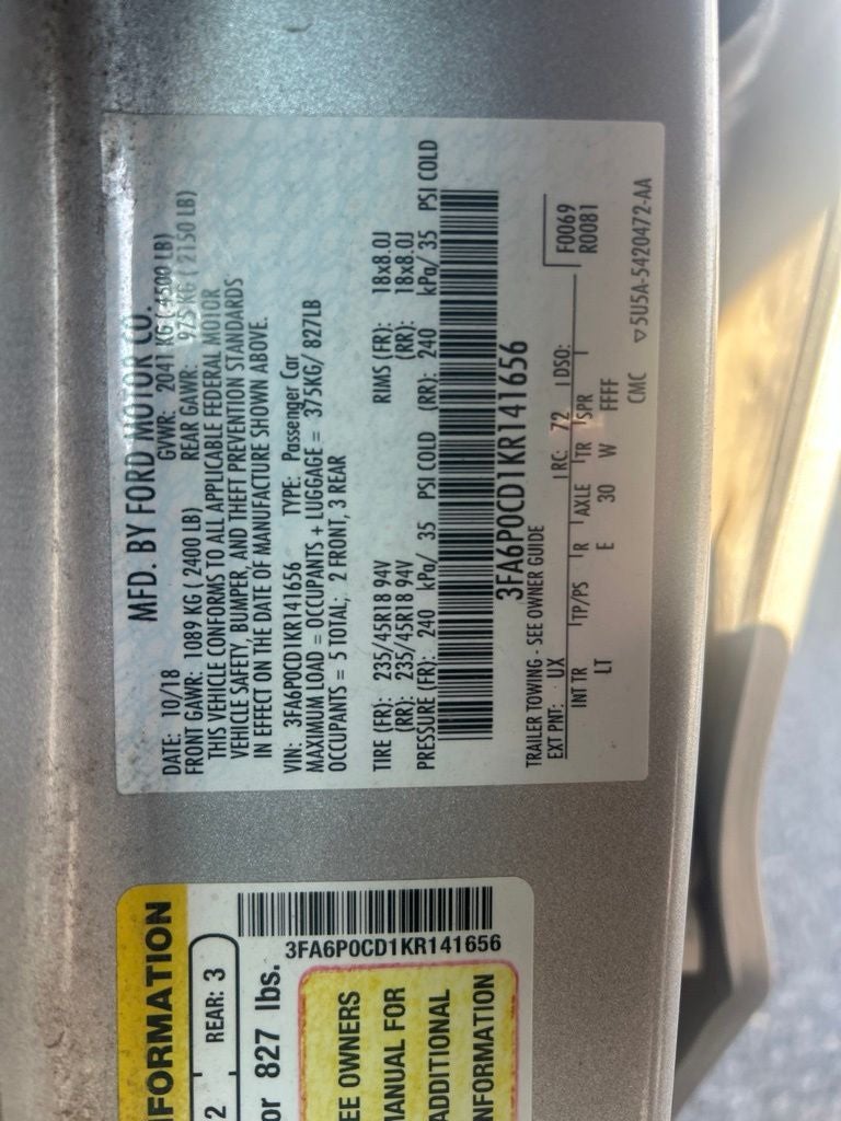 2019 Ford Fusion SEL