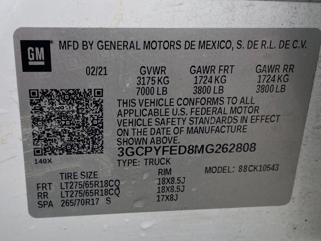 2021 Chevrolet Silverado 1500 LT Trail Boss 4X4 / ONE OWNER