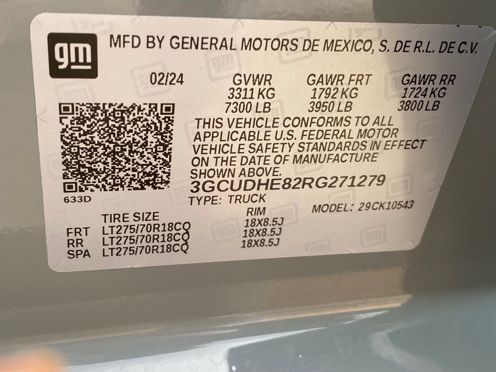 2024 Chevrolet Silverado 1500 ZR2 SUNROOF / BOSE AUDIO / 4X4