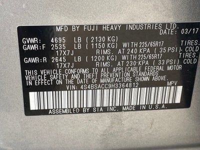 2017 Subaru Outback 2.5i