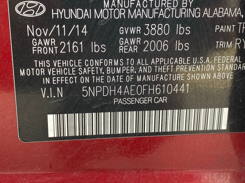 2015 Hyundai Elantra SE SUNROOF / LOW PAYMENT