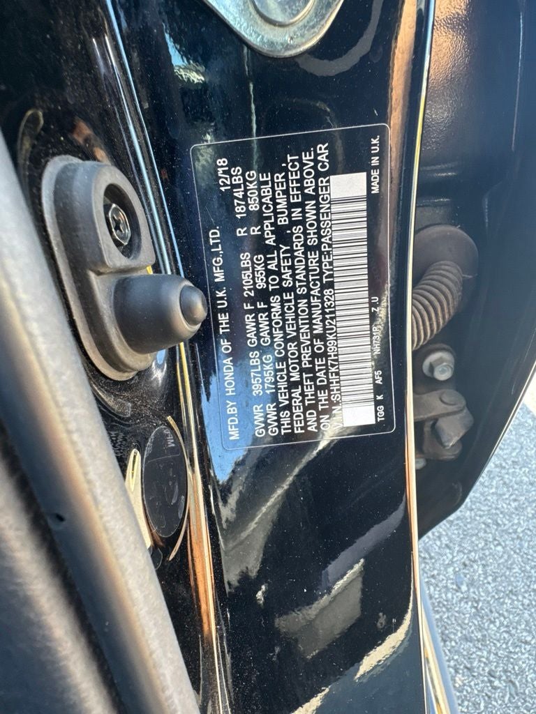 2019 Honda Civic Sport Touring MOONROOF / HEATED SEATS