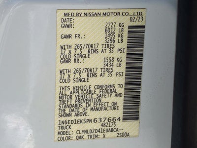 2023 Nissan Frontier PRO-4X