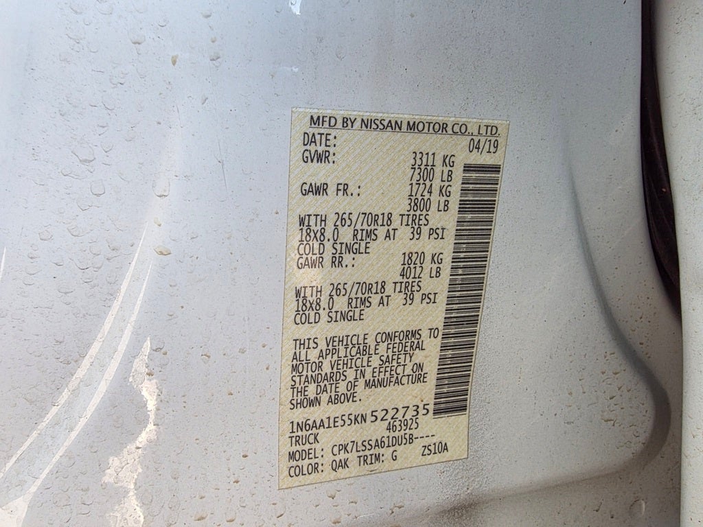 2019 Nissan Titan SV