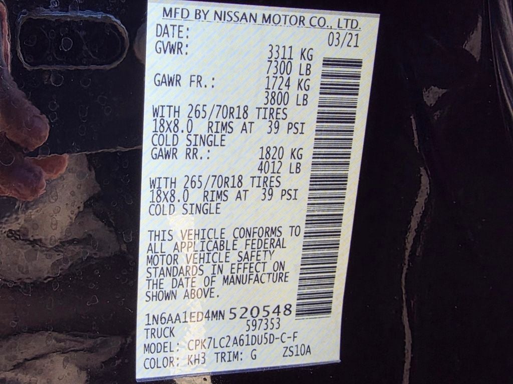 2021 Nissan Titan SV