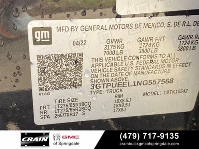 2022 GMC Sierra 1500 AT4