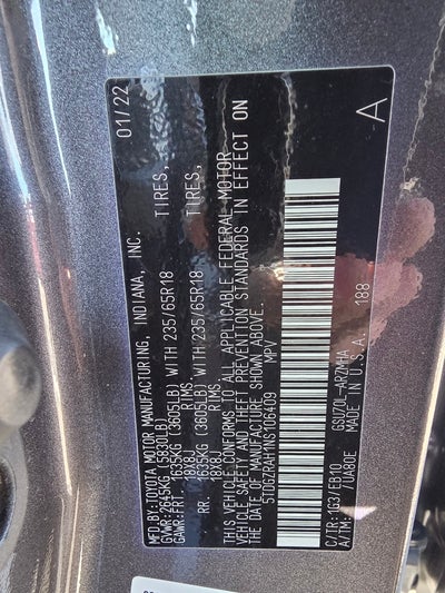 2022 Toyota Highlander XLE