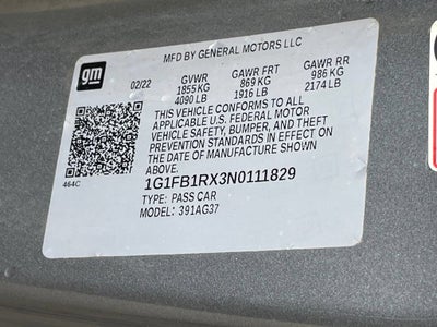 2022 Chevrolet Camaro 1LS