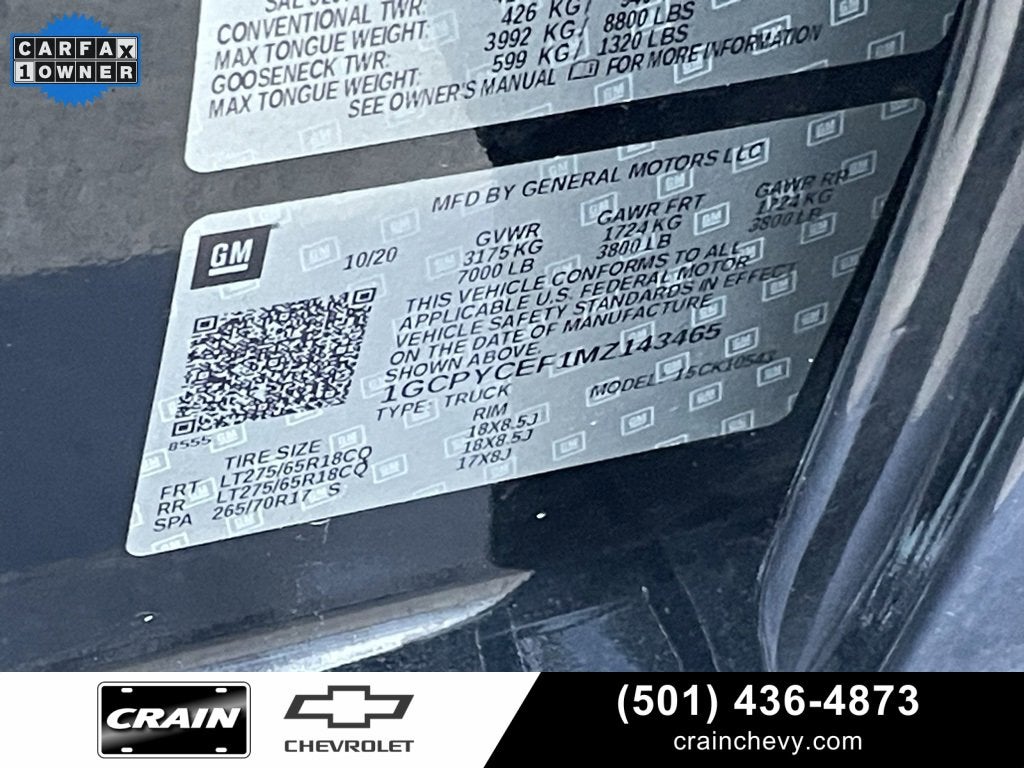 2021 Chevrolet Silverado 1500 Custom Trail Boss