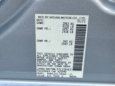 2021 Nissan Altima 2.5 S