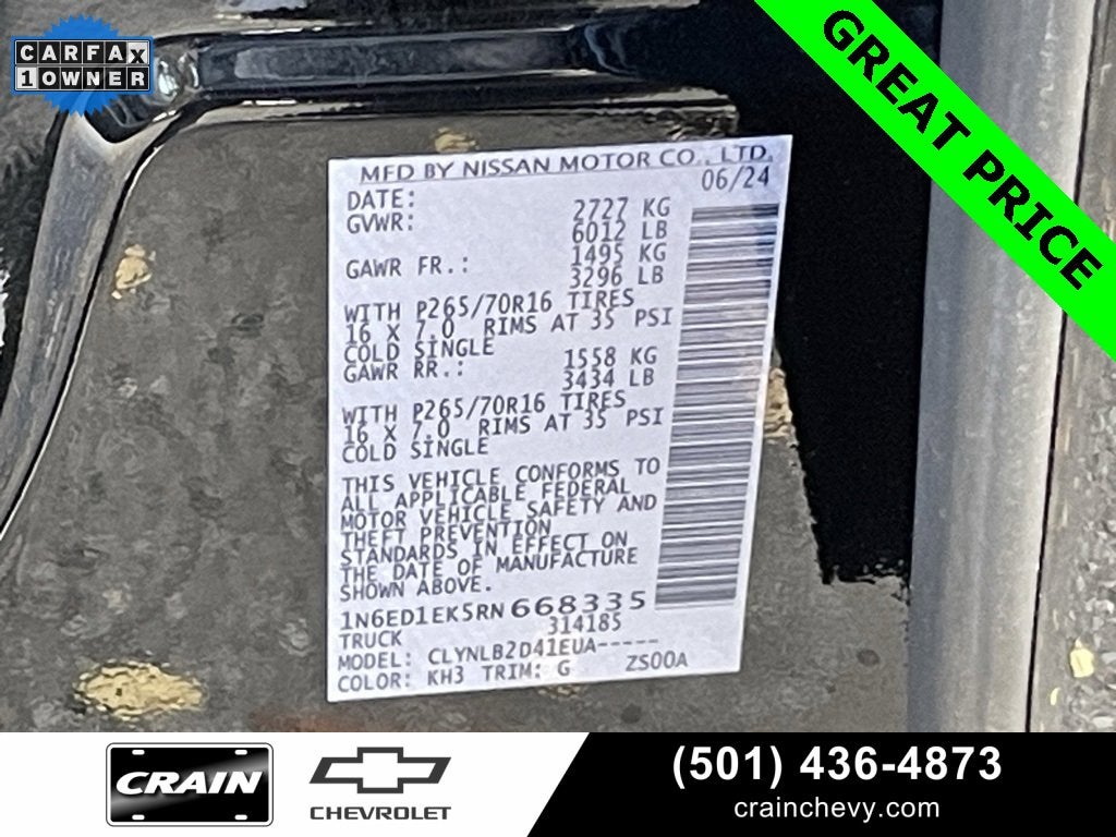 2024 Nissan Frontier SV